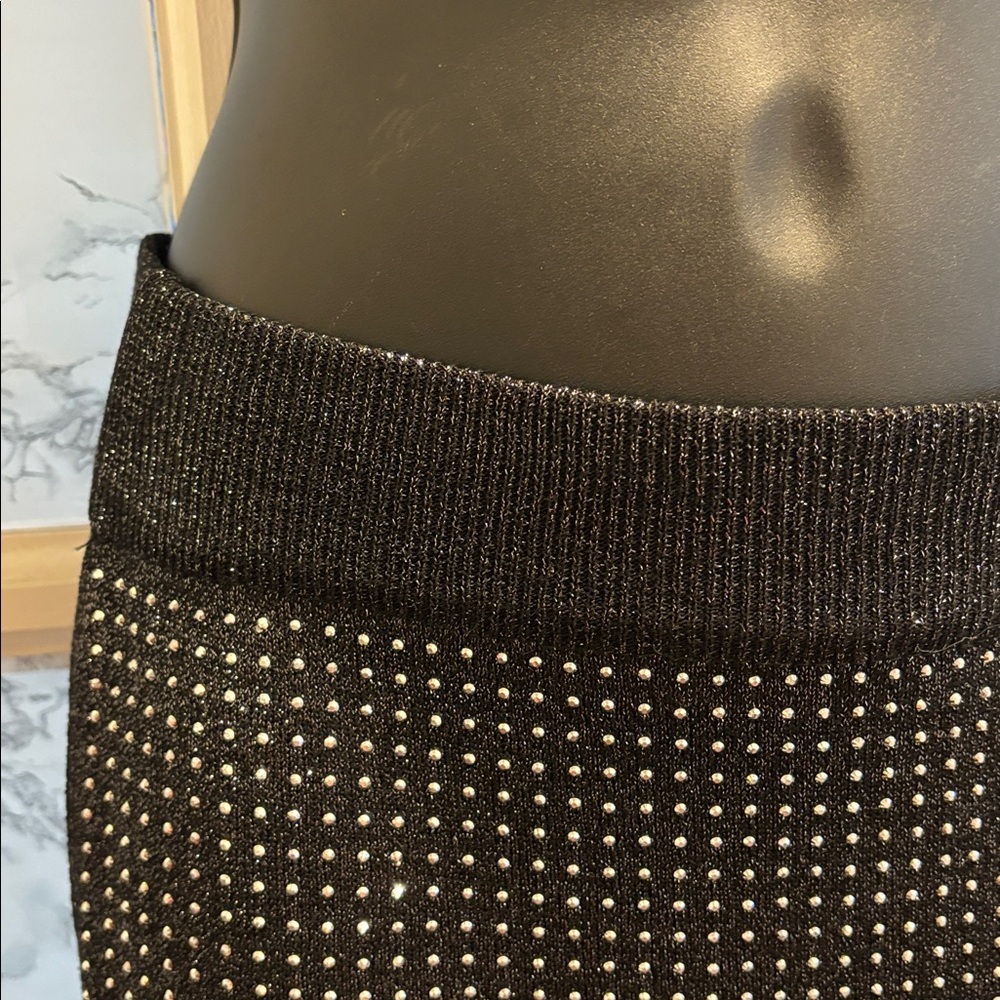 Ontwelfth Size Small 89% Viscosa 11% Nailon Skirt Colored Black And Silver NWTS - Picture 3 of 11